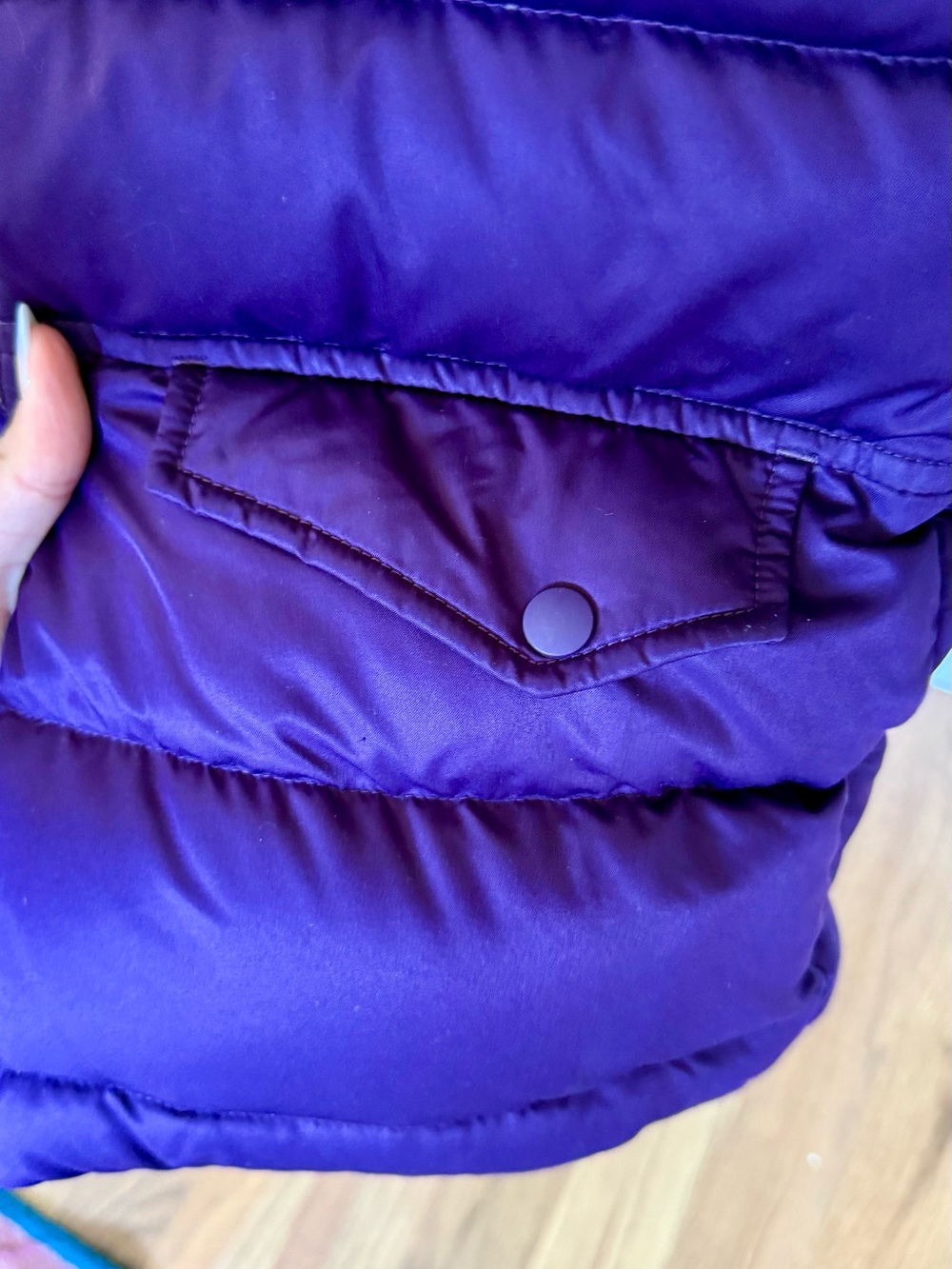 Patagonia Kids Purple Quilted Puffer Coat - Picture 5 of 7